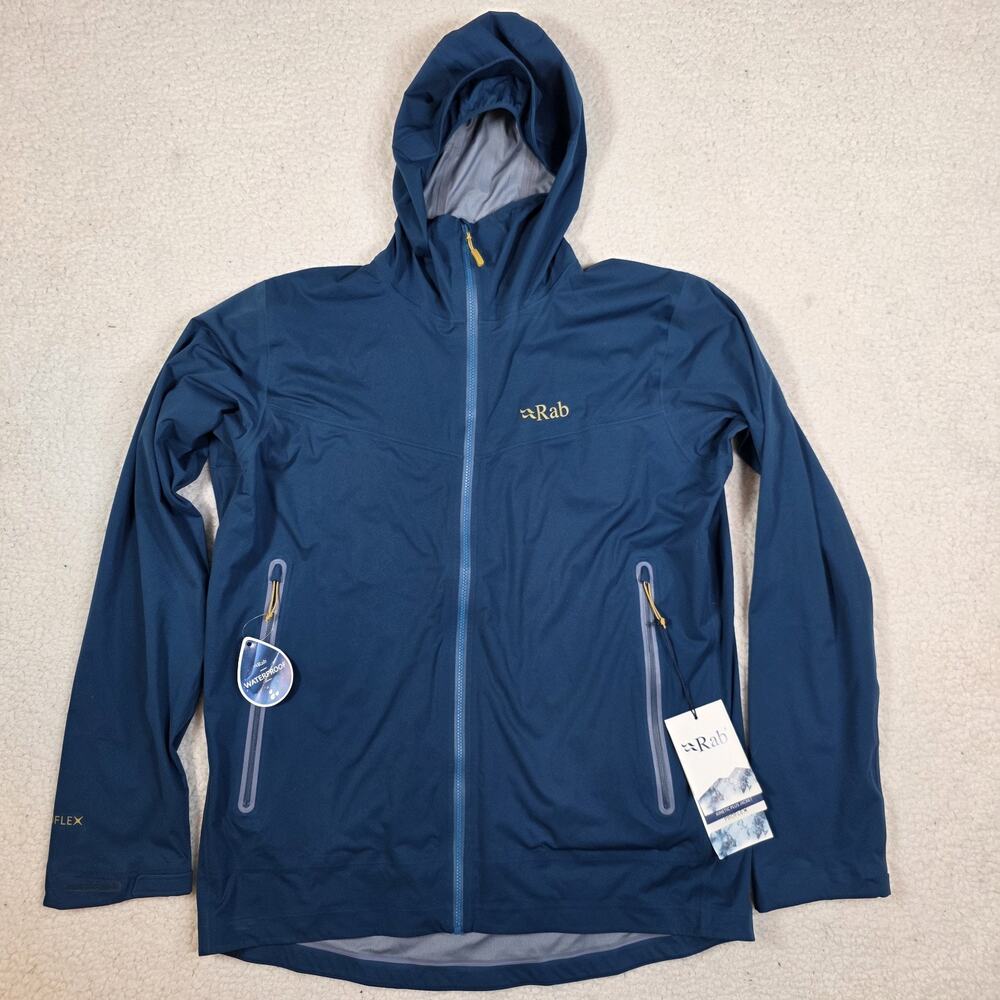 NWT Rab Kinetic Plus Proflex MENS XL Lightweight Waterproof Hood Coat Jacket